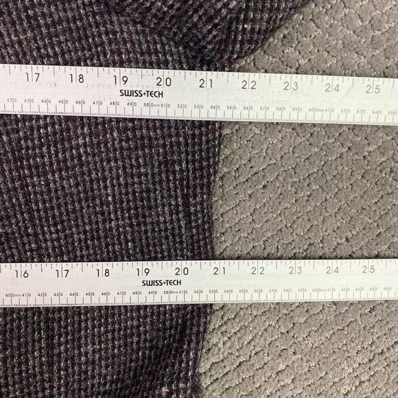 Vintage Harris Tweed Blazer Sport Coat Men's 44R Burgundy and Gray Wool - Picture 7 of 12